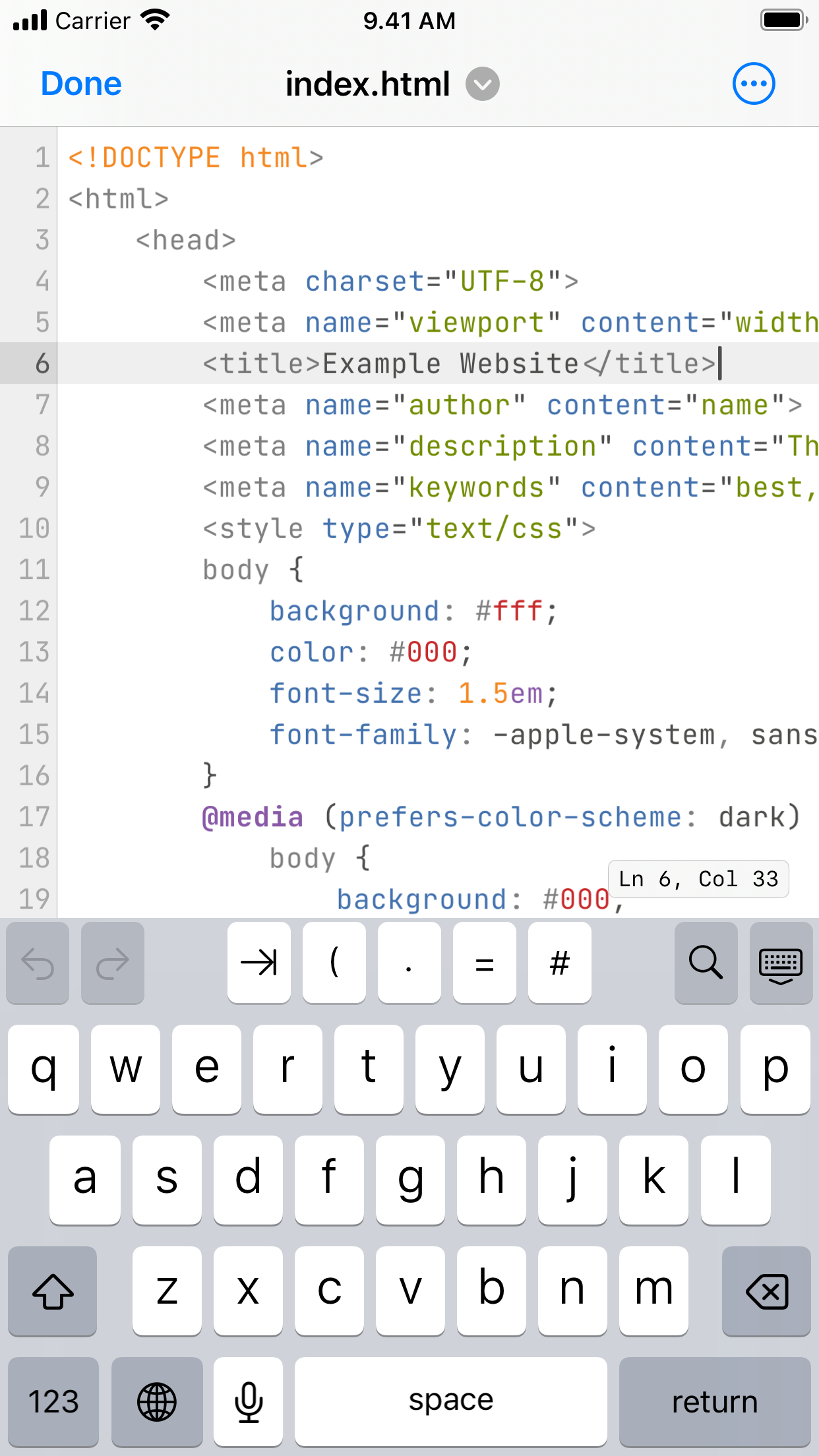Runestone Text Editor screenshot 1