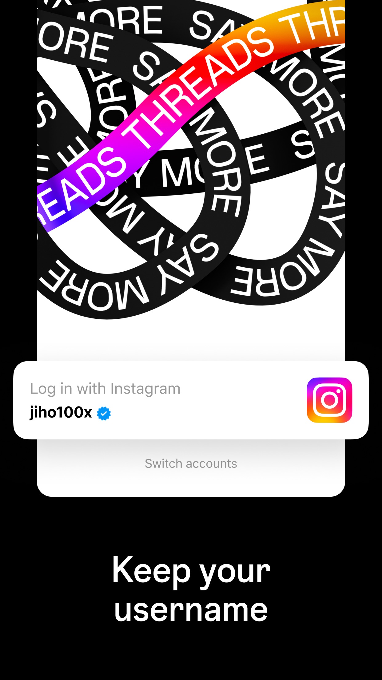 Screenshot do app Threads, an Instagram app