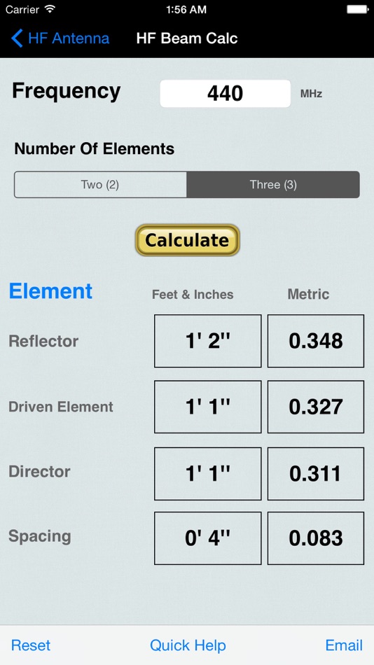 #1. HF Beam Antenna Calculator (iOS) 由: Verosocial Studio