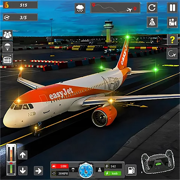 Modern Airliner & City Takeoff