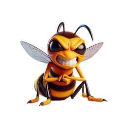 Angry Hornet Stickers