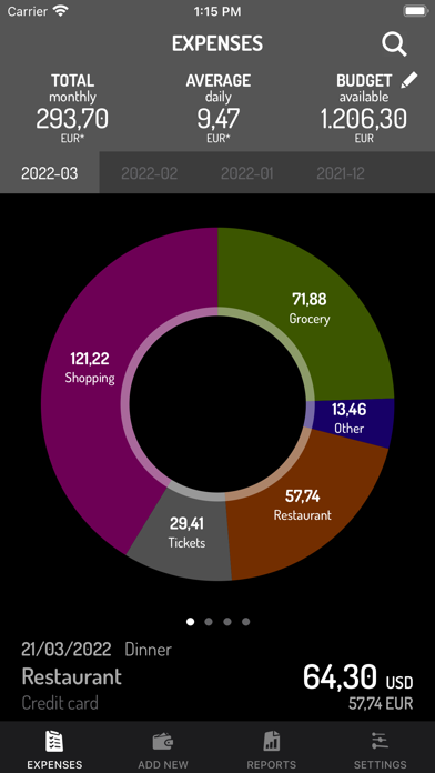 LiME - List My Expenses Screenshot