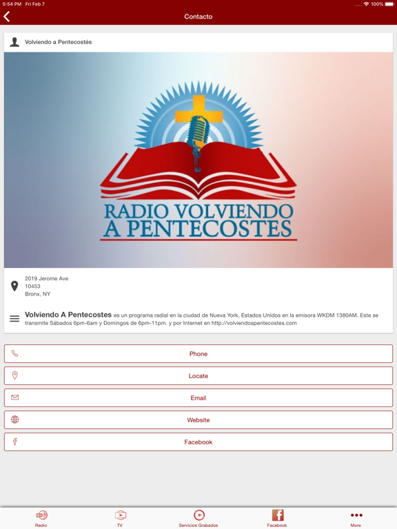 Radio Volviendo a Pentecostés iPad screenshot 5 - Lifestyle app