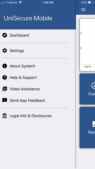 UniSecure Mobile Screenshot