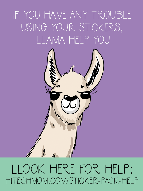 Punny Llamas iPad screenshot 4 - Stickers app