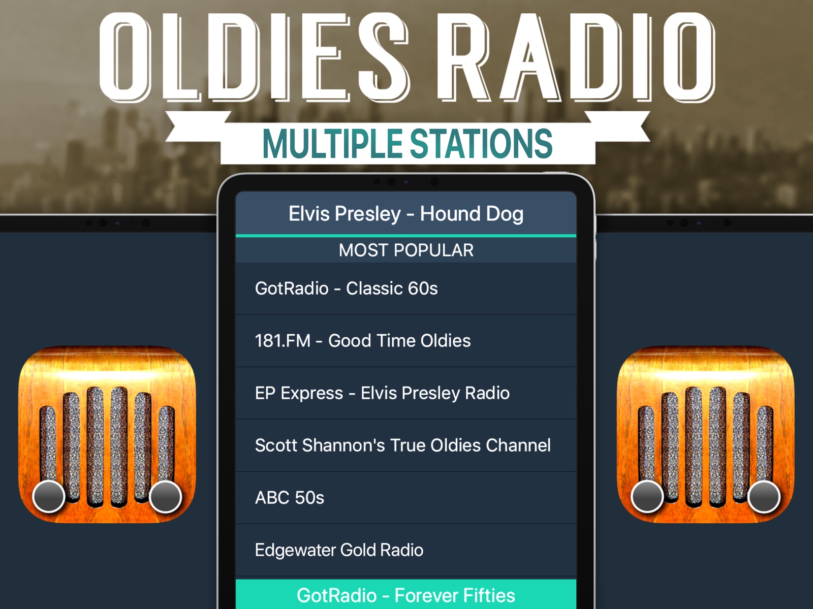 Oldies Radio+ ipad screenshot 1