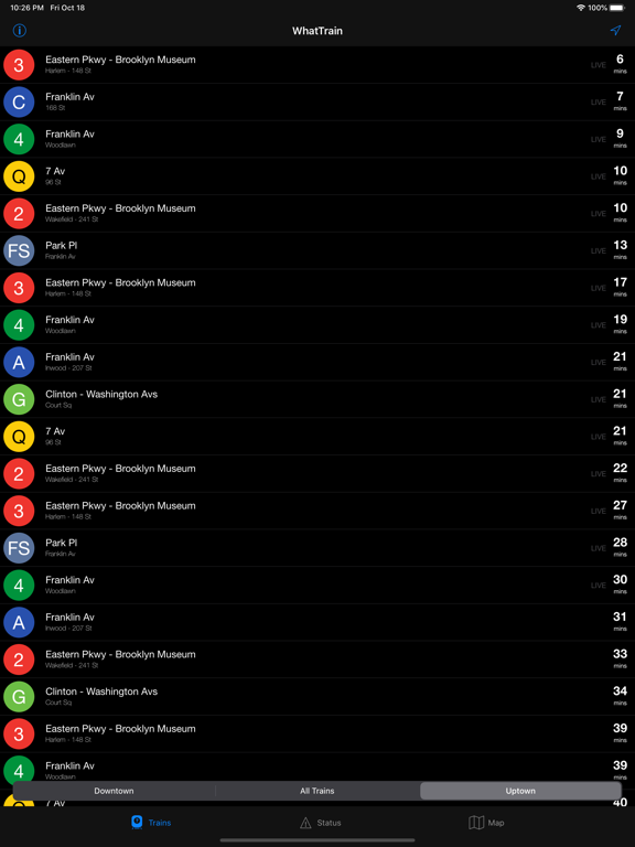 WhatTrain iPad screenshot 5 - Travel app