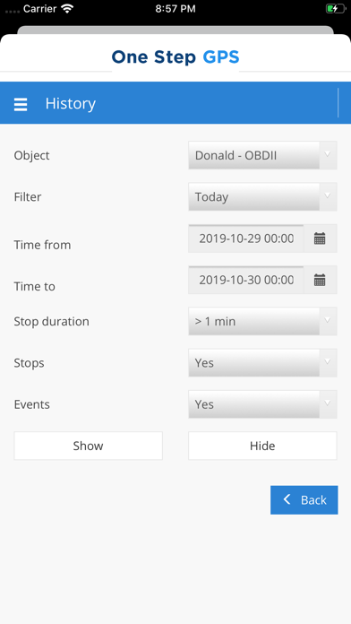 One Step GPS: Live Tracking Screenshot