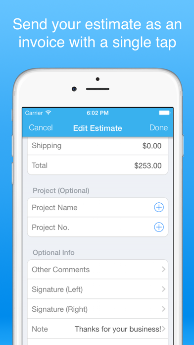 Estimate Maker - Invoice + Screenshot