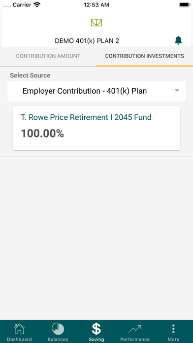 Greenleaf Trust Retirement Screenshot