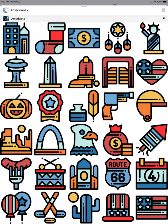 USA Stickers • Patriotic Pack iPad screenshot 8 - Stickers app