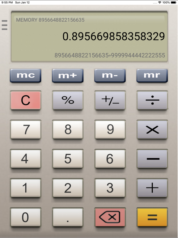 ! The Calculator iPad screenshot