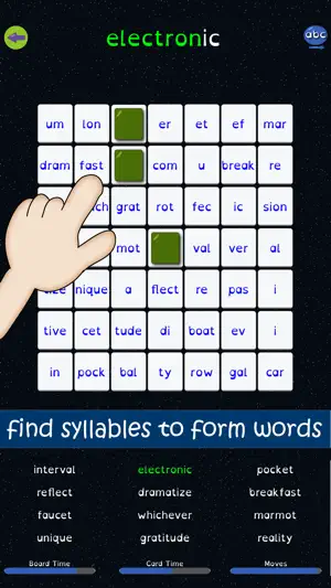 Syllable Word Search screenshot 1