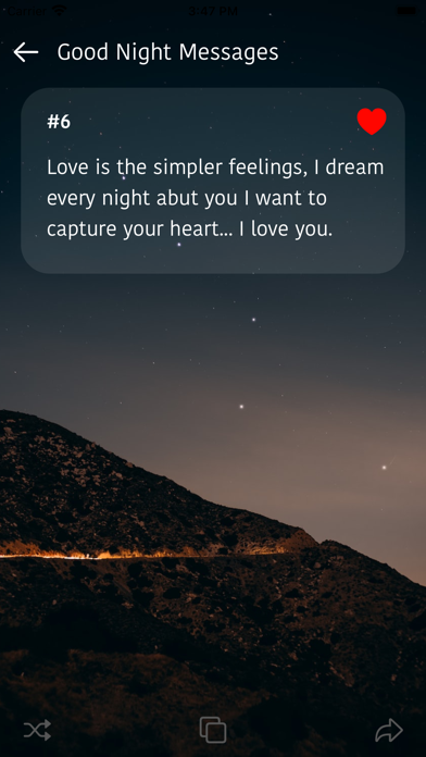 Good Night Love Messages Screenshot