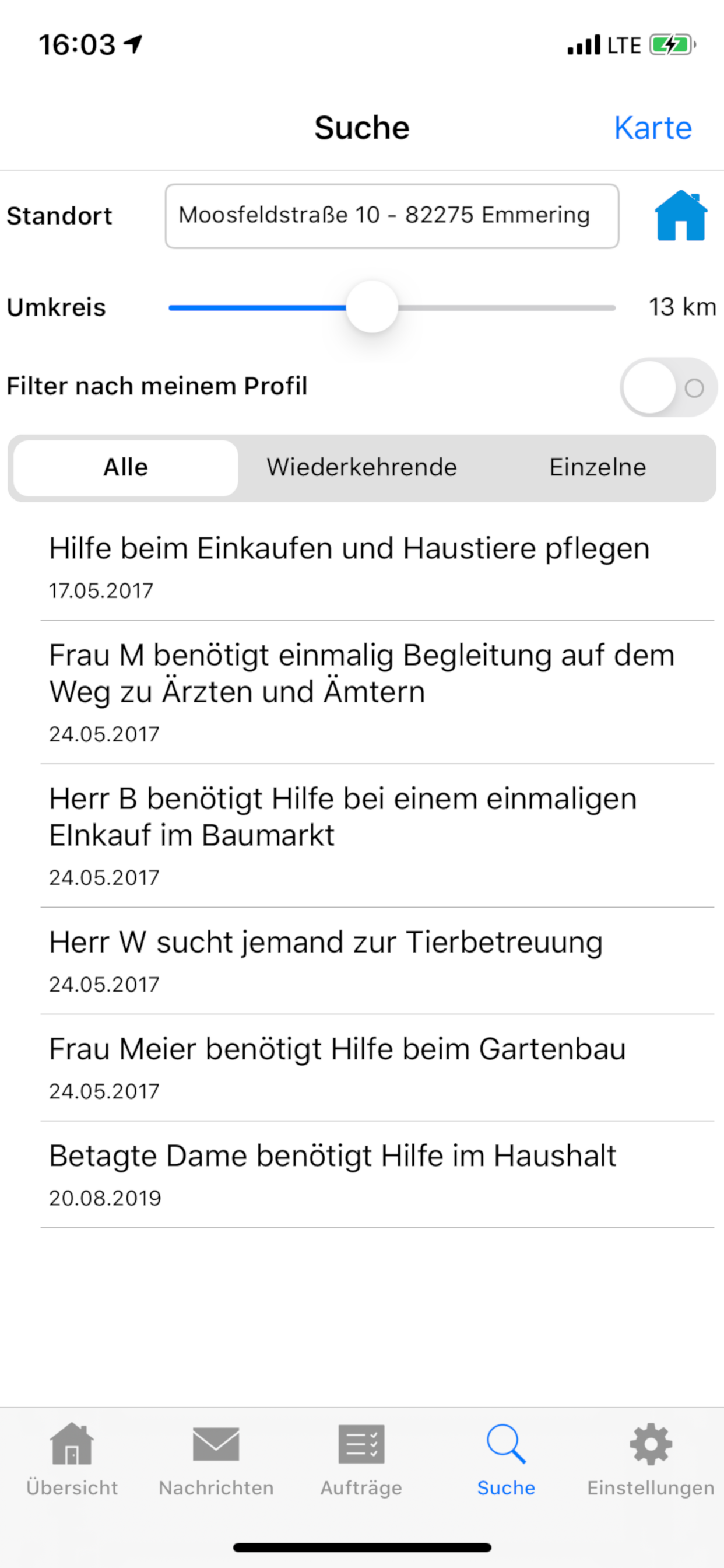 Helferportal für Anbietende screenshot 5
