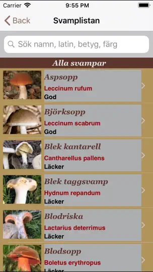 Svamparna iPhone-skjermbilde 2