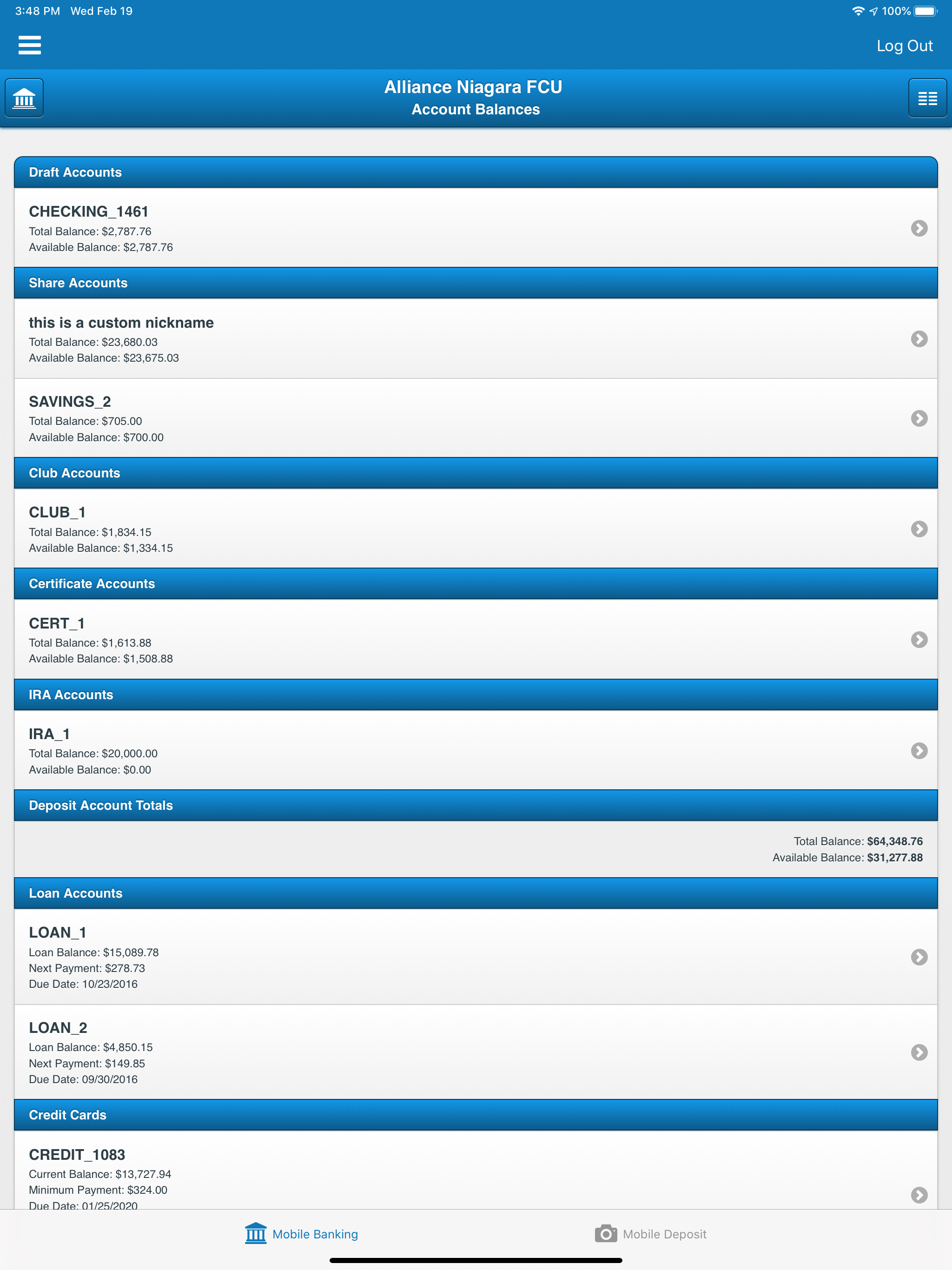 Alliance Niagara FCU screenshot 5