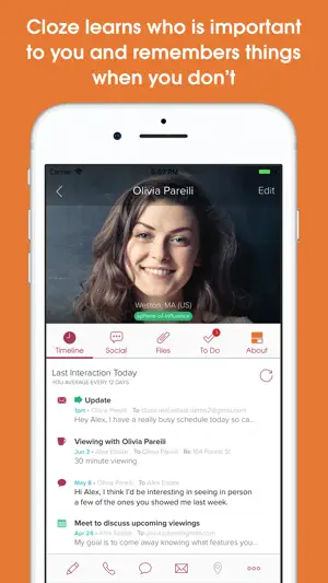 Cloze Relationship Management screenshot 1