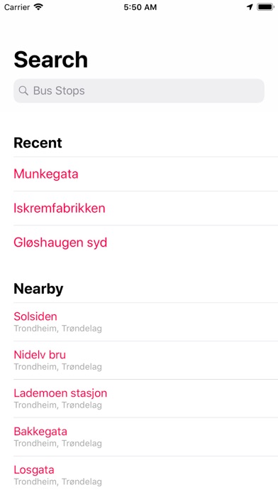 Screenshot 1 of Sanntidsappen App
