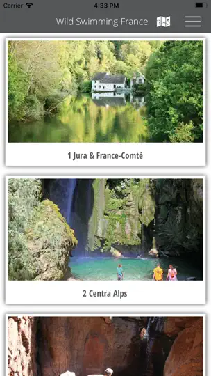 Capture d'écran de Wild Swimming France sur iPhone 1