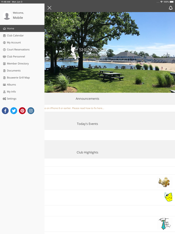 Shenorock Shore Club iPad screenshot 3 - Lifestyle app