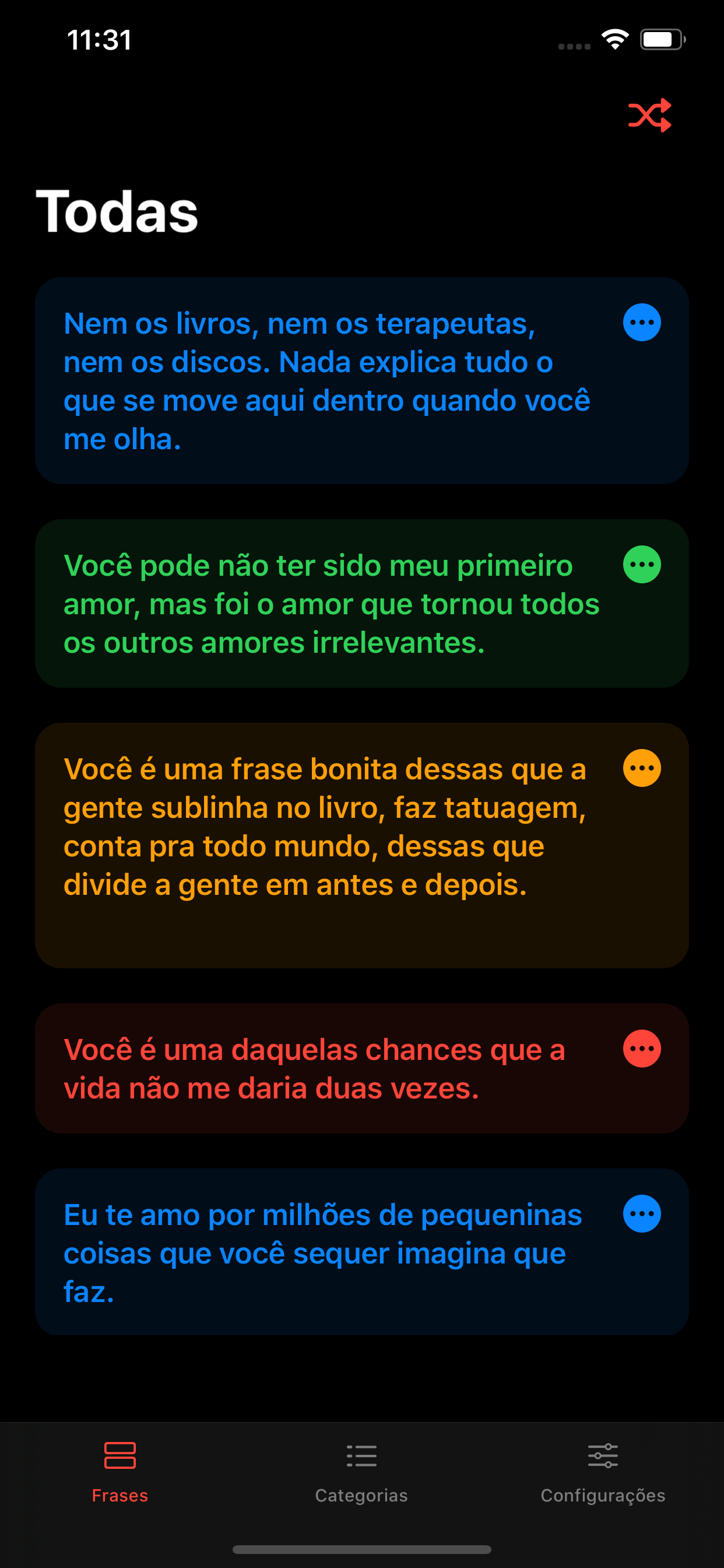 Frases de Amor: Compartilhar