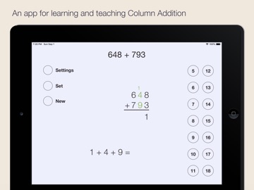Column Addition iPad screenshot