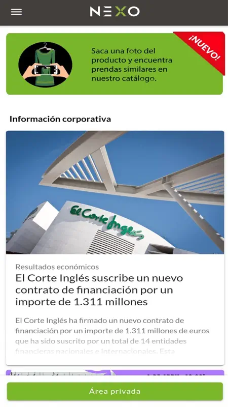 NEXO, El Corte Inglés screenshot 1 of 7
