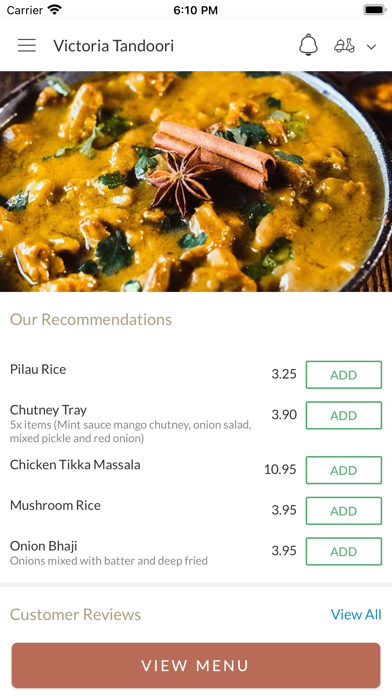 Victoria Tandoori. Screenshot