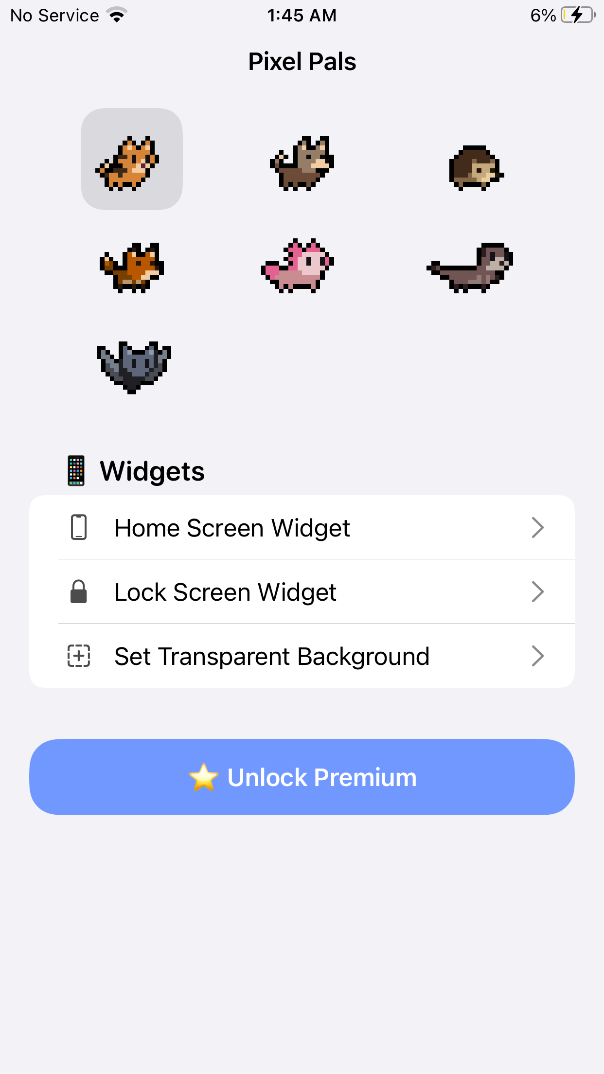 Pixel Pals Widget Pet Game screenshot 1
