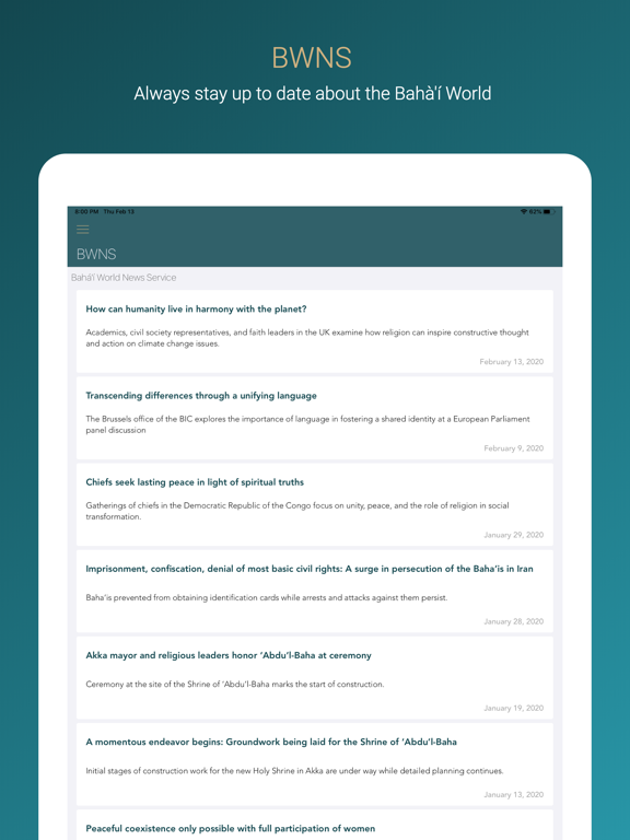 Bahá'í Prayers iPad screenshot 9 - Utilities app