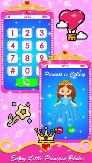 Pink Princess Learning Phone screenshot 1