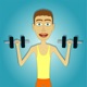 Muscle clicker: Gym game app icon - Games app for iPhone