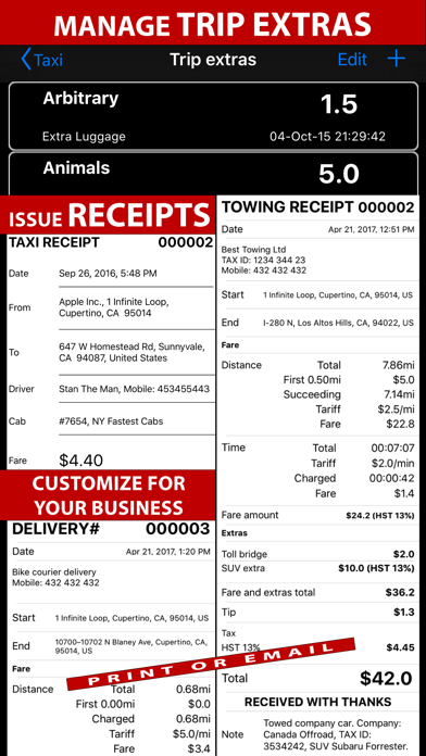 Taximeter. GPS taxi cab meter. Screenshot