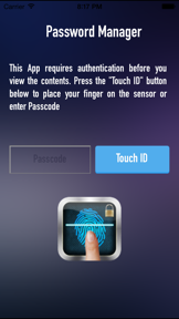 Finger Vault Password Manager screenshot