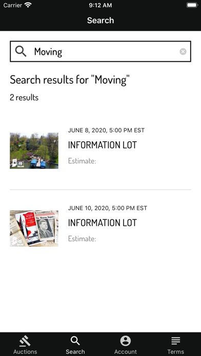 Aether Auctions Screenshot