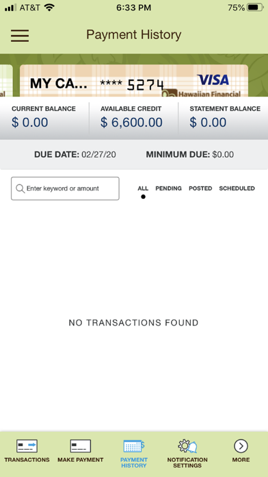 MyCard HIFICU VISA Screenshot