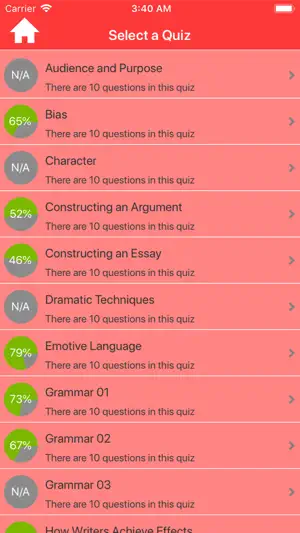GCSE English Quizzes screenshot 2