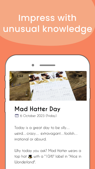Holiday Today Calendar Screenshot