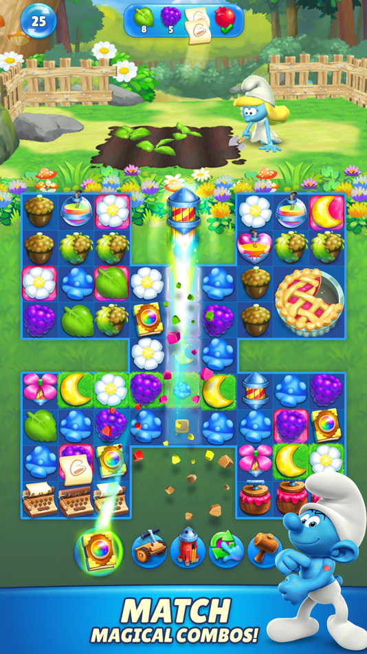 #1. Smurfs Magic Match (iOS) โดย: Garden City Games