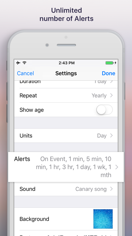 Reminder & Countdown Pro App Store screenshot 4