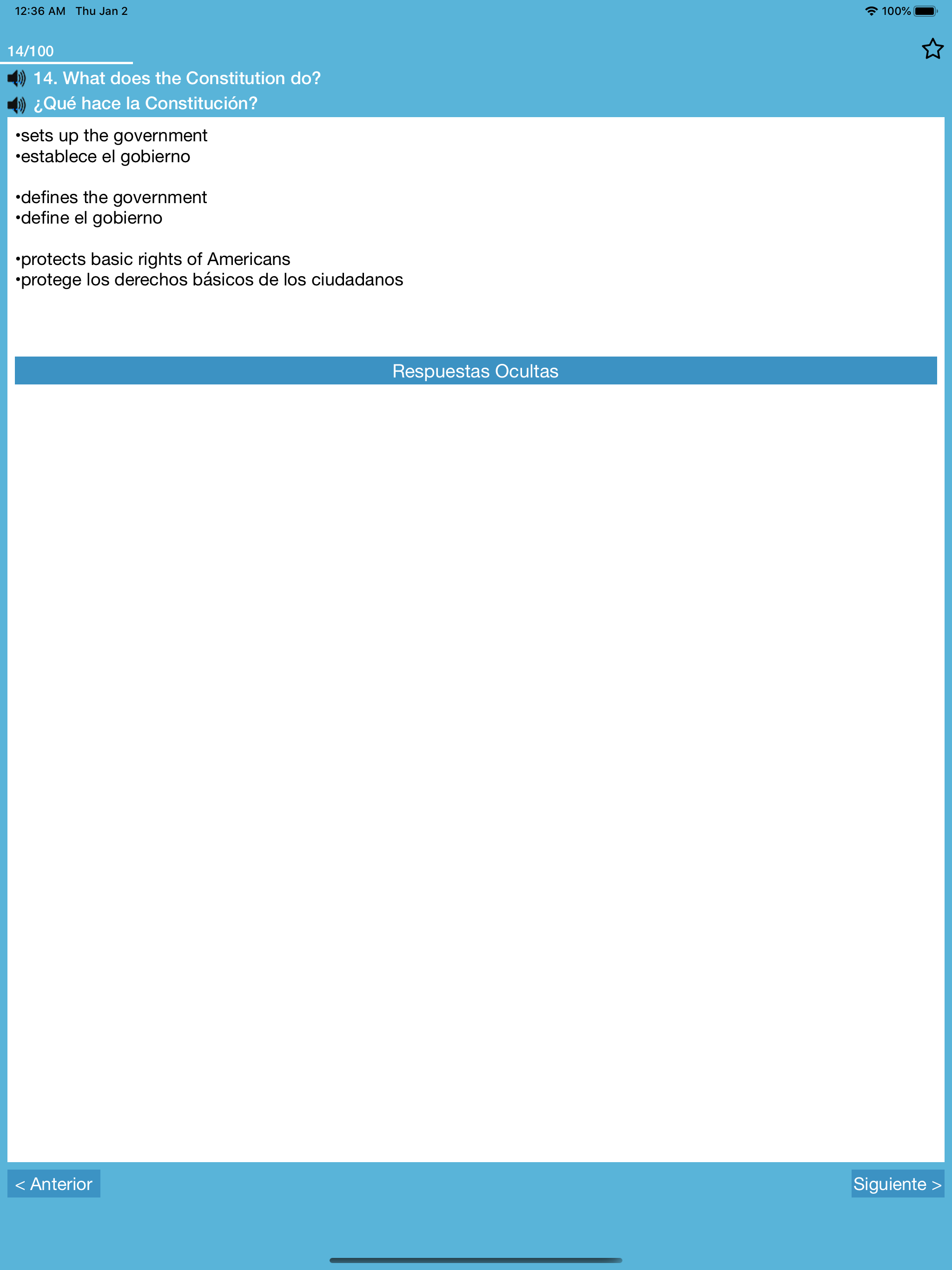 Examen de Ciudadanía de EE UU