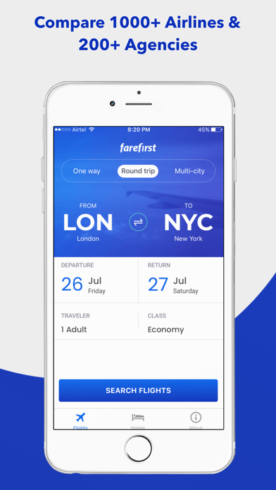 FareFirst - Flights & Hotels Screenshot