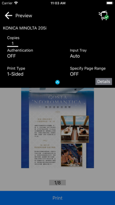 MobilePrint light bizhub BW screenshot 5