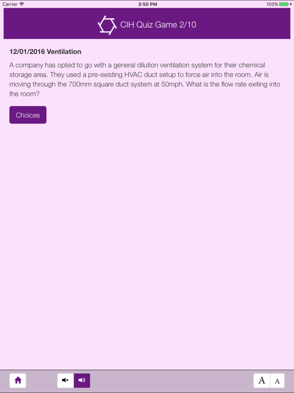 CIH Quiz Game App iPad screenshot 2 - Education app