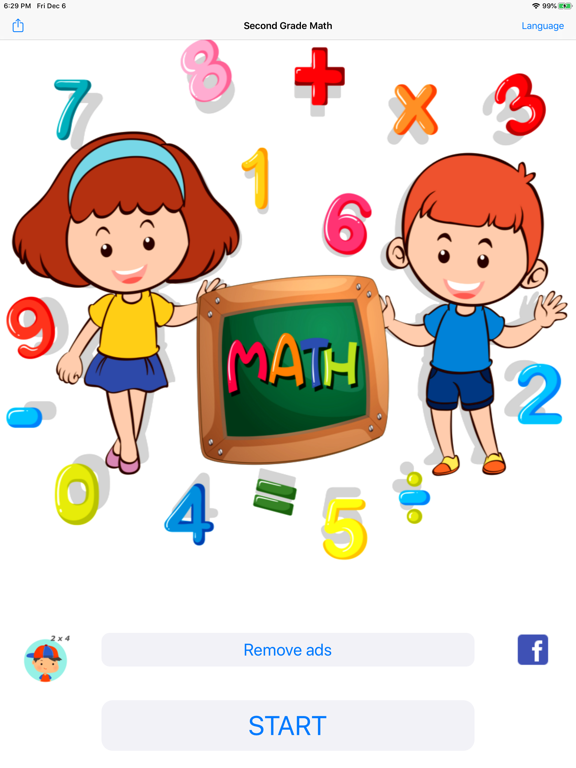 Second Grade Math Quiz iPad screenshot 1 - Education app