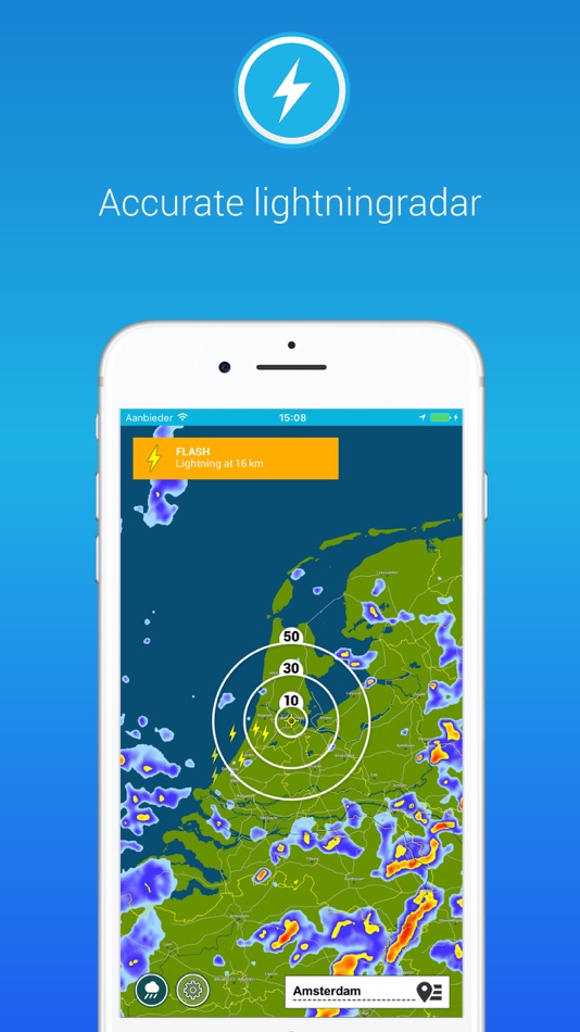 #1. Lightning Alarm (iOS) Podle: Infoplaza BV