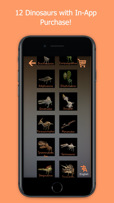 dinosAR: Dinosaur AR Camera iPhone screenshot 2 - Education app