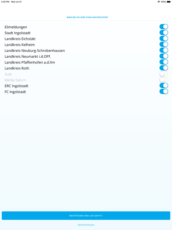 DK News - DONAUKURIER Mobil iPad screenshot 4 - News app
