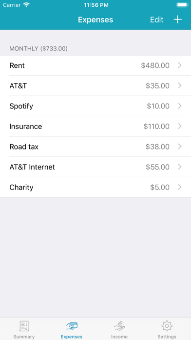 Financial Overview Screenshot